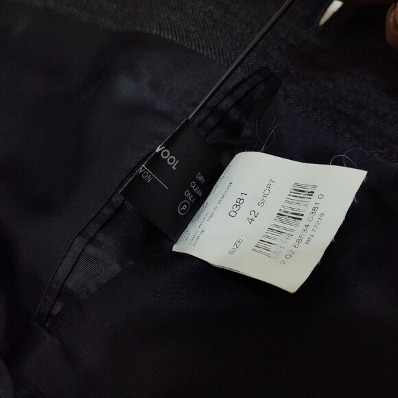 Fenzia 100% Wool Sport Coat Blazer 42 Short S & K Famous Brands Made In Israel - Picture 7 of 9